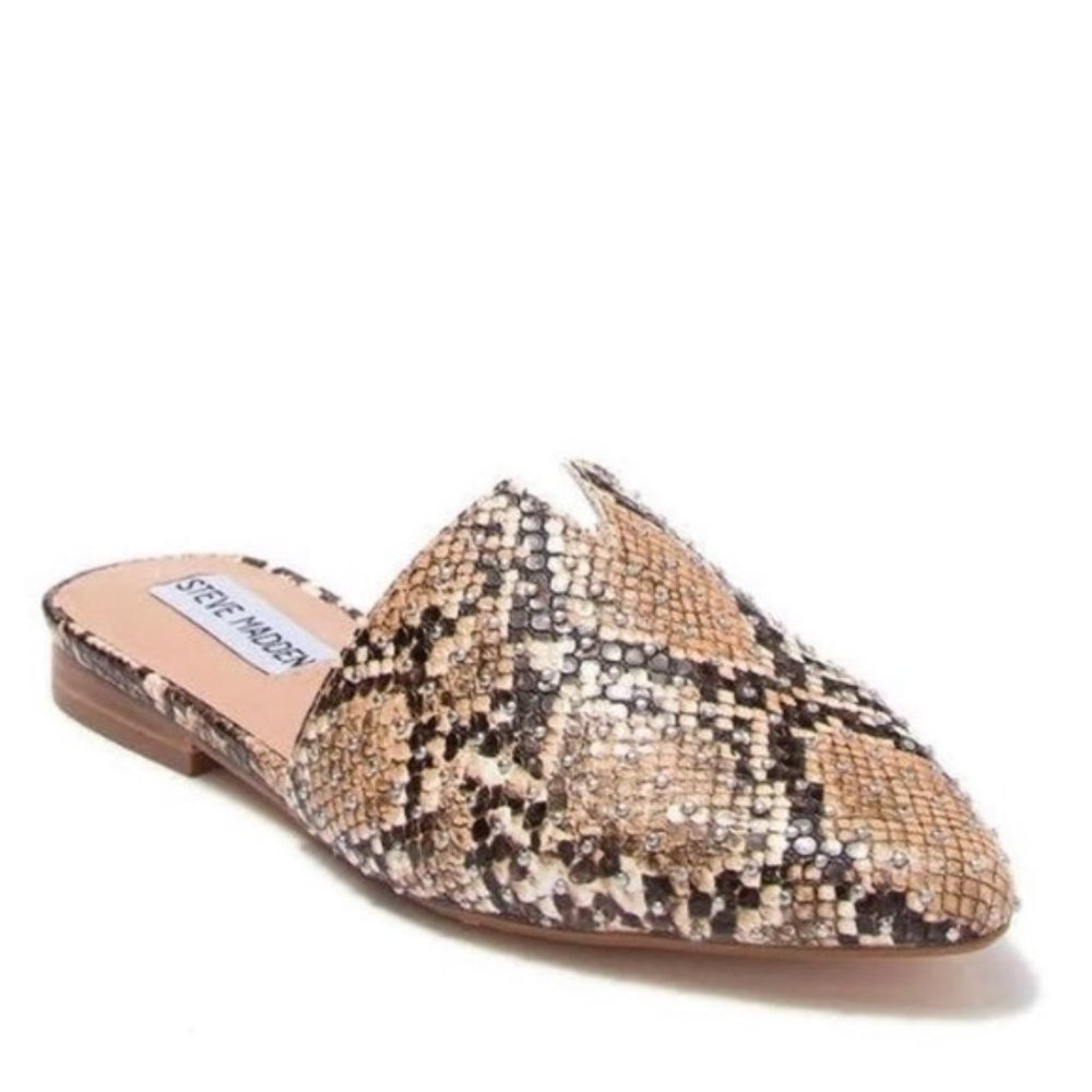NEW Steve Madden Snake Embossed Slip-On Mule